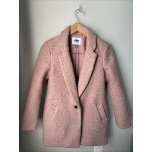 Old Navy Blush Pink Bouclé Teddy Winter Coat XS
